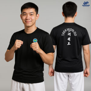 taekwondo microfiber short sleeve t shirt